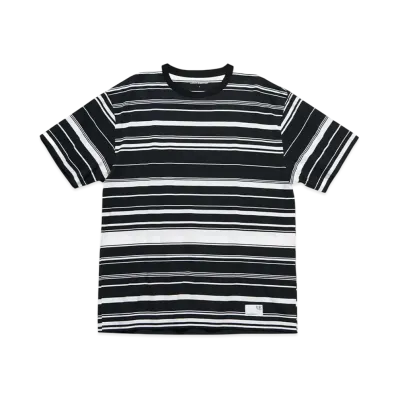 uniform experiment Border Loose S/S Tee "Black/White"