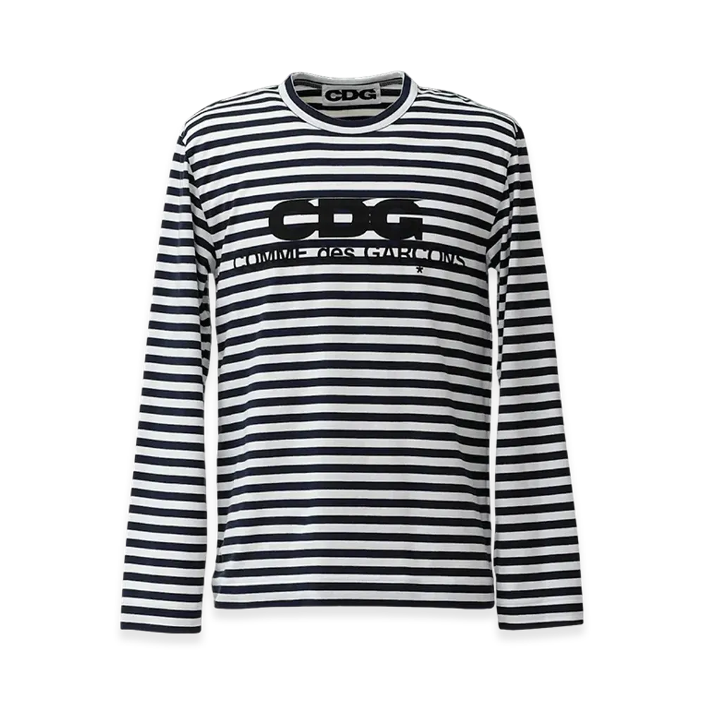 COMME des GARCONS CDG Long Sleeve T-Shirt / Stripe "Navy"