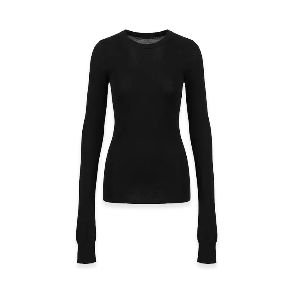 Rick Owens DRKSHDW Women's Lond Sleeve T-Shirts "Black"