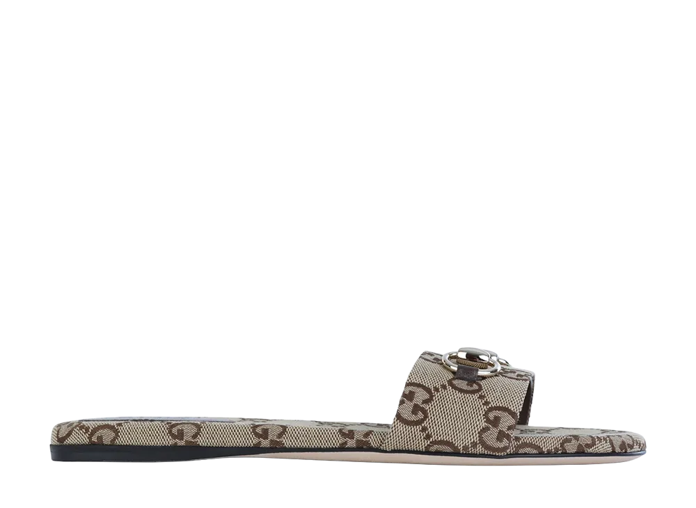 GUCCI Women's GG Fabric Slippers "Beige"