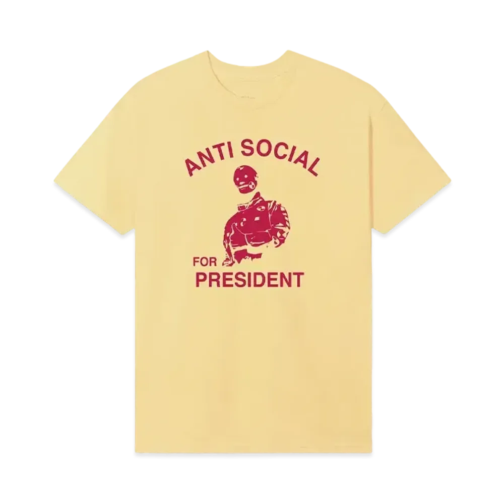 ANTI SOCIAL SOCIAL CLUB Anti Social 4 Prez Tee "Daffodil Yellow"