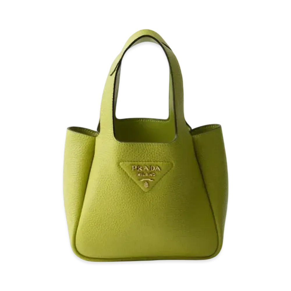 PRADA Leather Mini Handbag "Light Green"