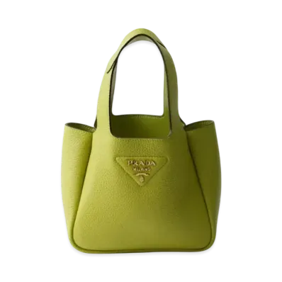 PRADA Leather Mini Handbag "Light Green"