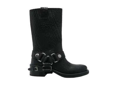 MIU MIU Women's Dark Leather Ankle Boots "Brown"
