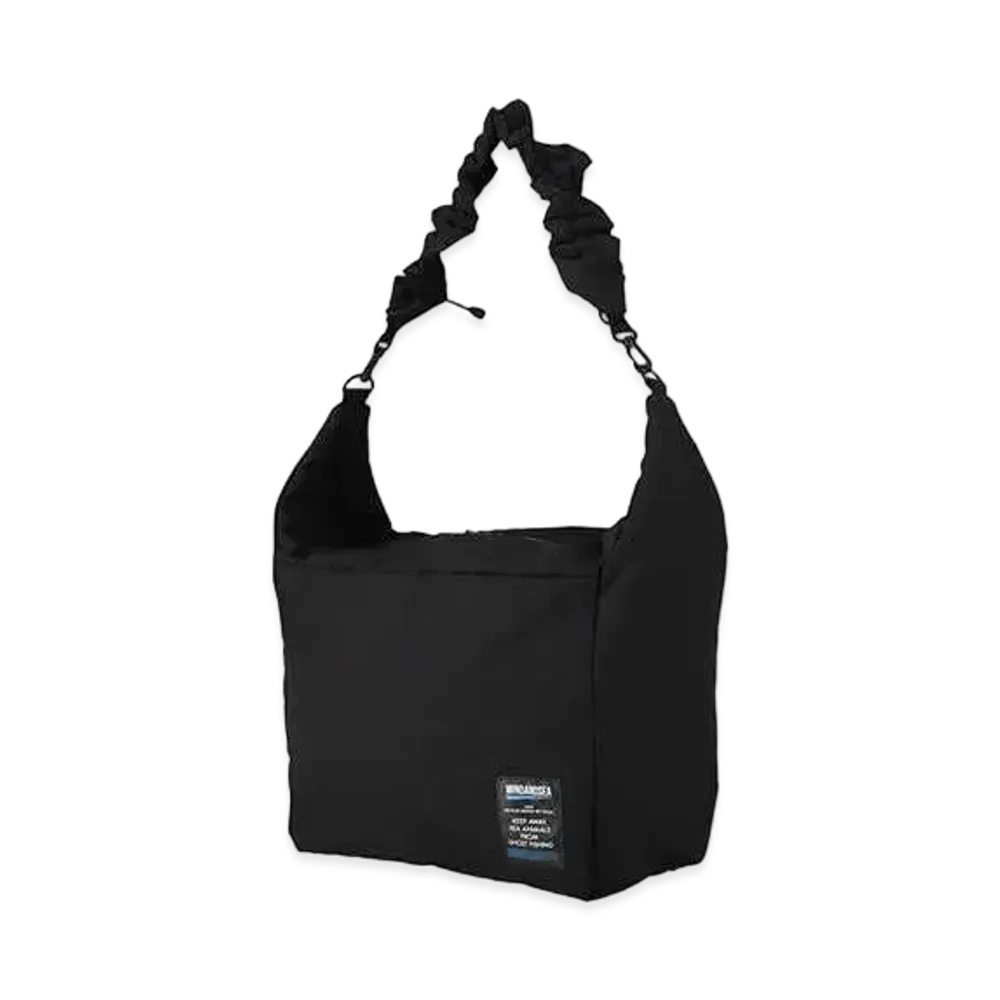 WIND AND SEA Fishnet Recycled Nylon Shoulder Bag "Black"
