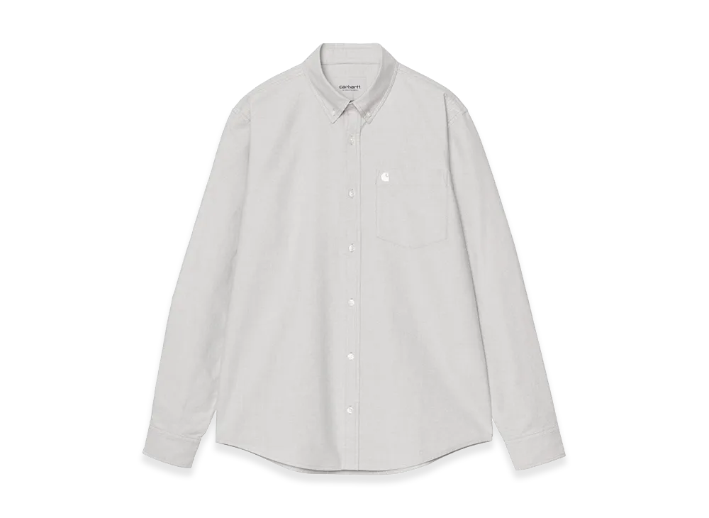 Carhartt WIP L/S C-Logo Shirt "Shady Grey/White"