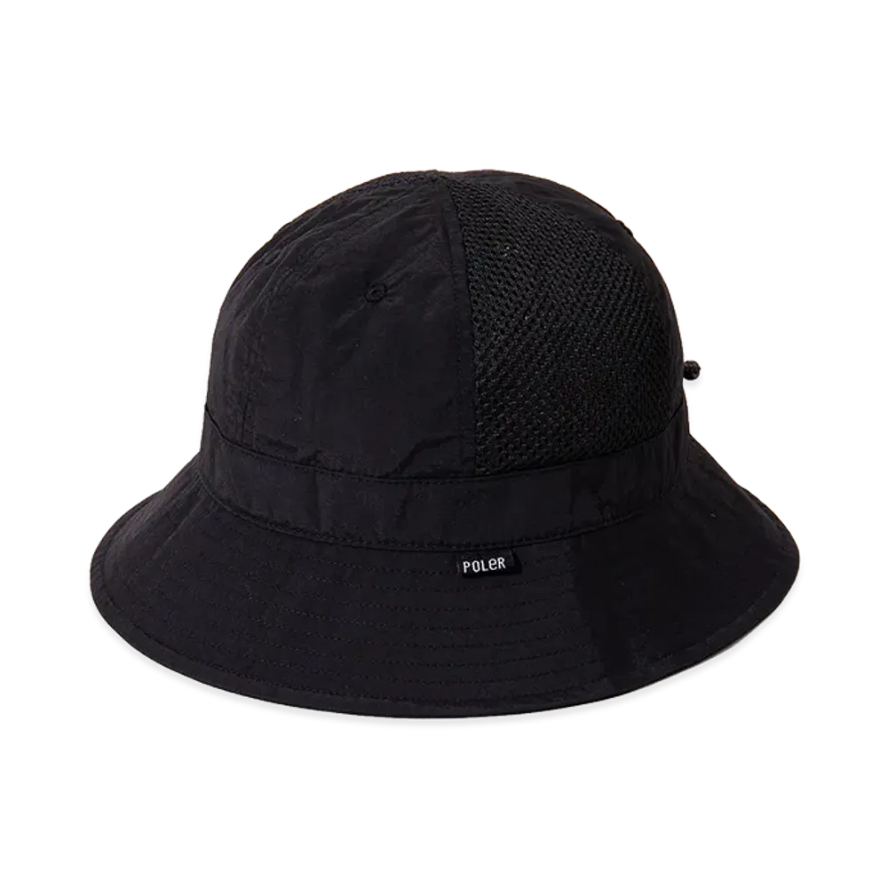 POLeR Nylon Mesh Bell Hat "Black"