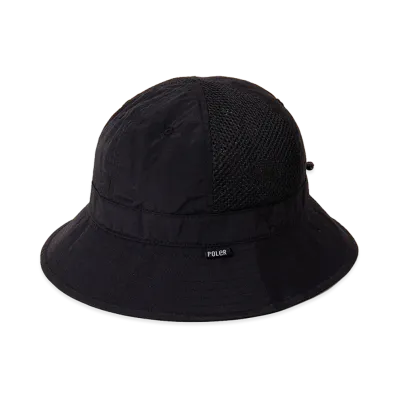 POLeR Nylon Mesh Bell Hat "Black"