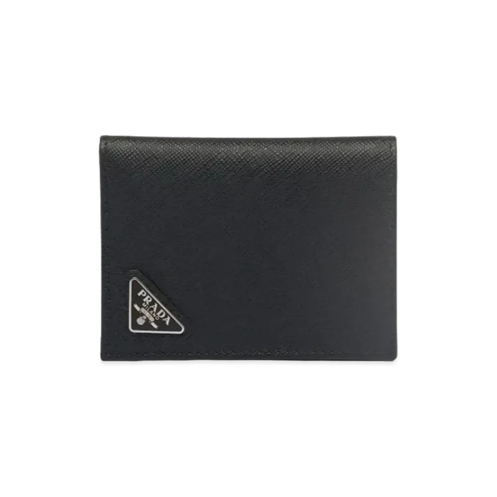 PRADA Small Saffiano Leather Wallet "Black"