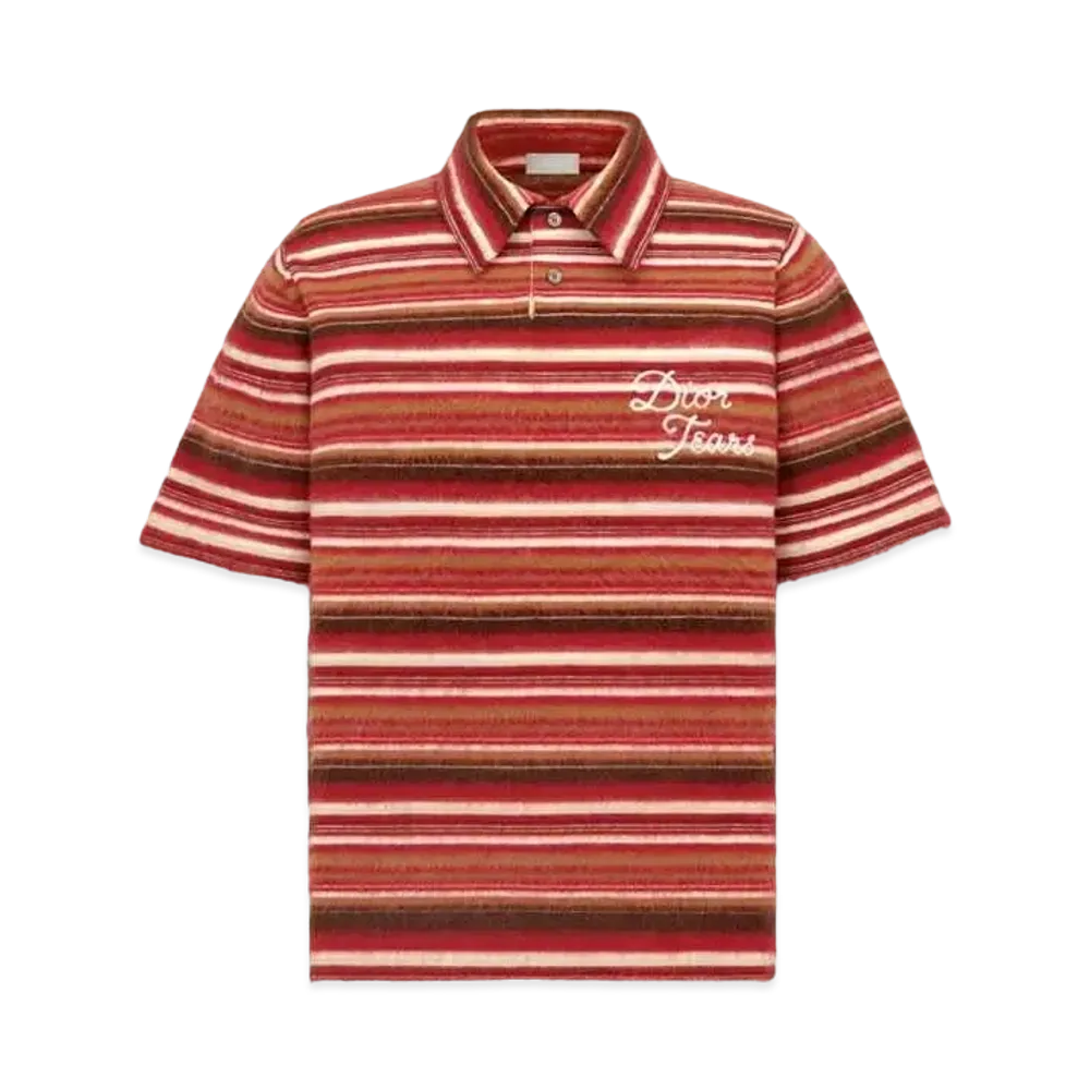Dior Tears Polo Shirt "Brown/Red"