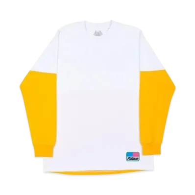 PALACE Splitter Longsleeve "White Yellow"