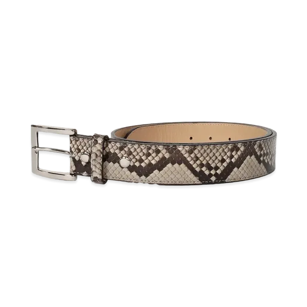 WACKO MARIA Python Leather Belt "White"