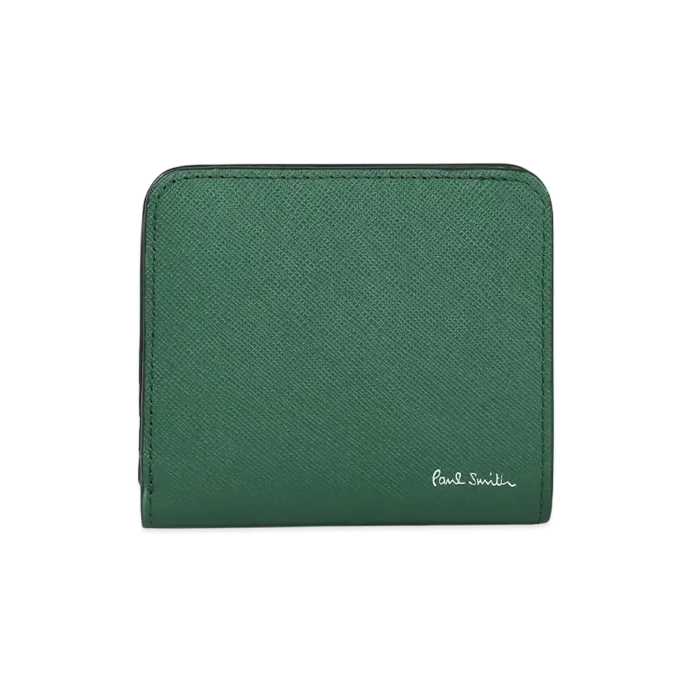 Paul Smith Bright Stripe Puller Bifold Wallet "Green"