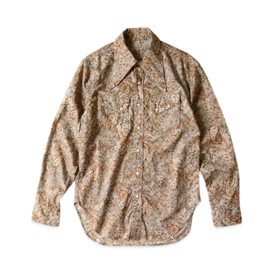 KAPITAL Lawn Paisley Langle Color Western Shirt "Brown"