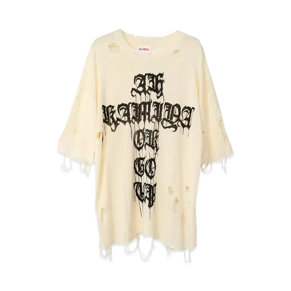 Maison MIHARA YASUHIRO Words Printed Knit T-shirt "White"