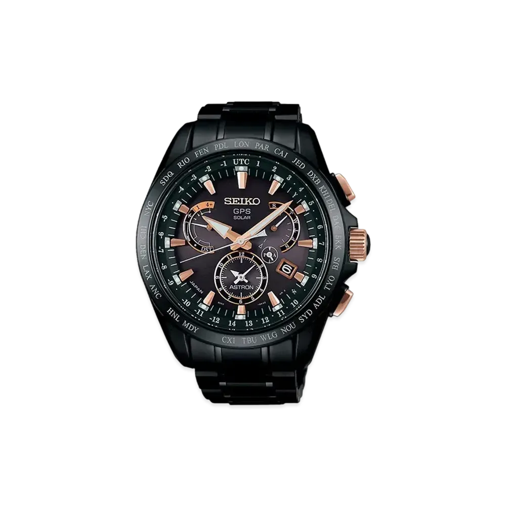 SEIKO Astron GPS Solar Dual Time "Black" SBXB075