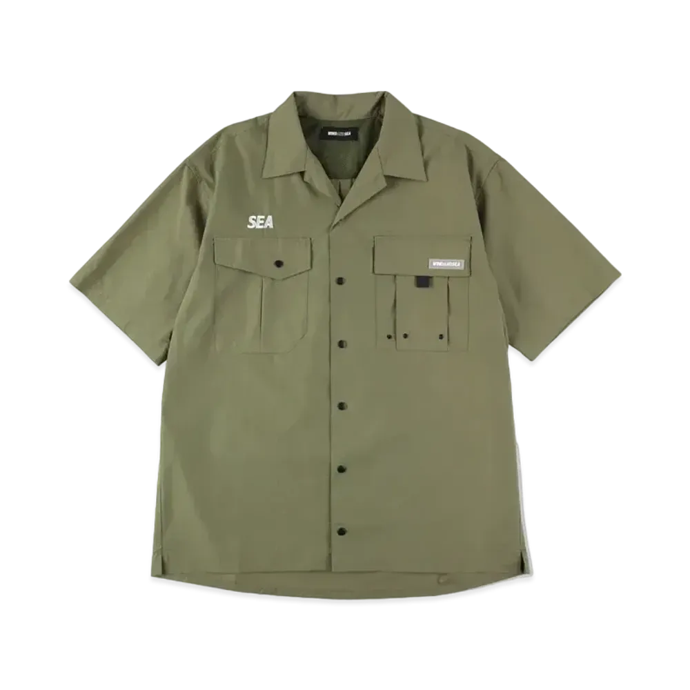 WIND AND SEA Water Repellent Nylon Shirt "Khaki"