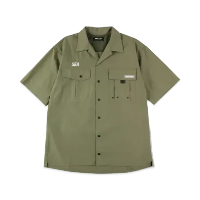 WIND AND SEA Water Repellent Nylon Shirt "Khaki"