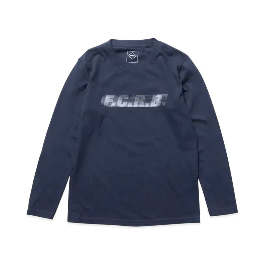 F.C.Real Bristol for Kids Effect Line Logo L/S Tee "Navy"