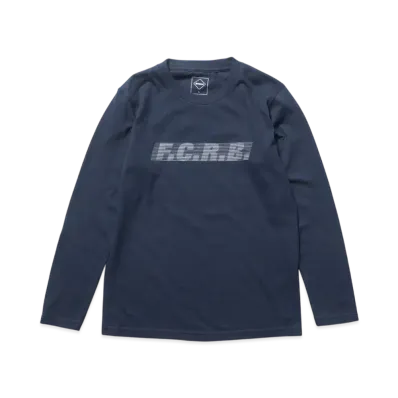 F.C.Real Bristol for Kids Effect Line Logo L/S Tee "Navy"