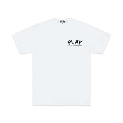 PLAY COMME des GARCONS Logo Print T-Shirt "White"