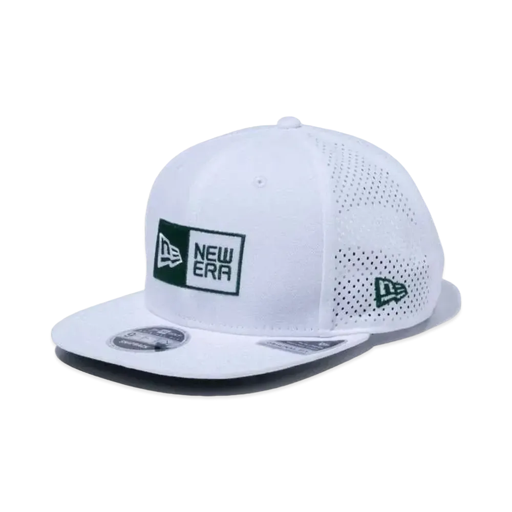 NEW ERA 9FIFTY Original Fit Laser Perforated Box Logo "White x Field Green / Snow White"