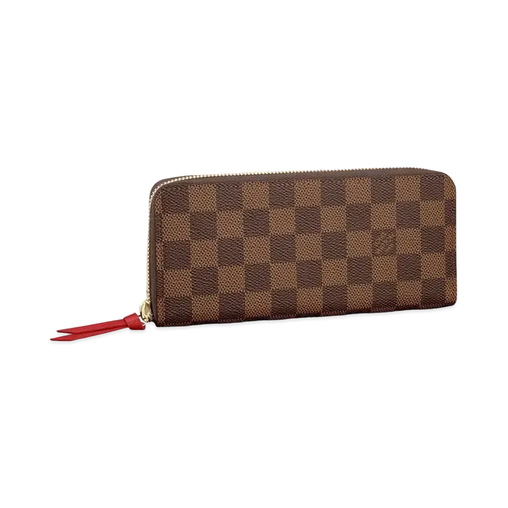 Louis Vuitton Clemence Wallet Damier Ebene "Cerise"
