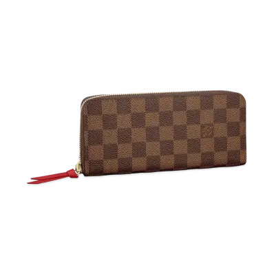 Louis Vuitton Clemence Wallet Damier Ebene "Cerise"