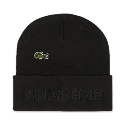 Supreme x LACOSTE Beanie "Black"