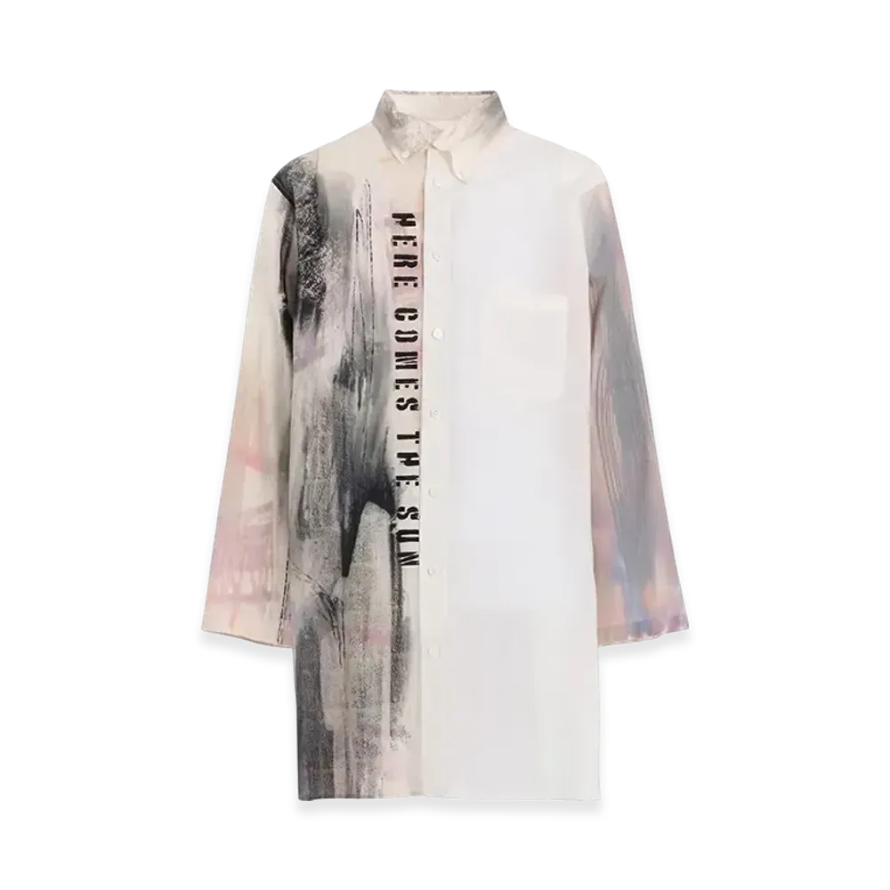 Yohji Yamamoto POUR HOMME 3 Body Pt Designed Collar Shirt "Off White"