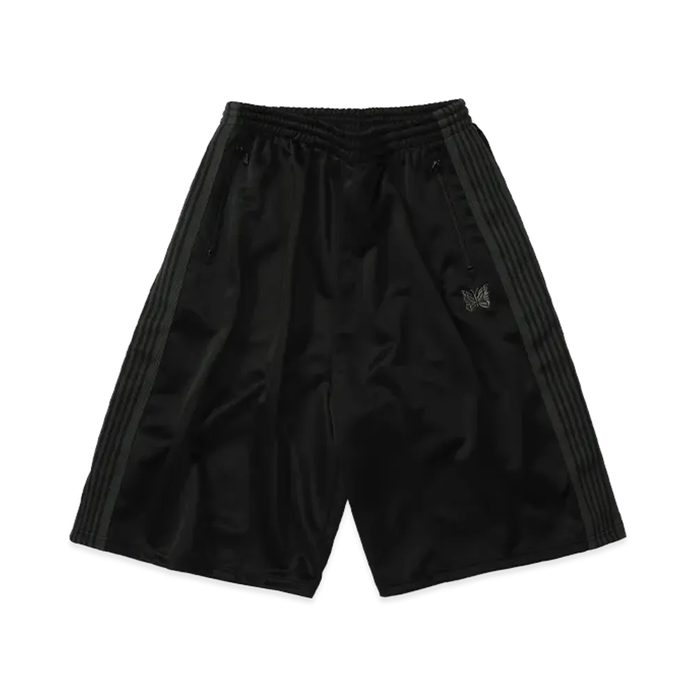 NEEDLES x LHP H.D.Track Pant Shorts - Poly Smooth "Black/Charcoal"