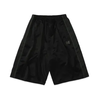 NEEDLES x LHP H.D.Track Pant Shorts - Poly Smooth "Black/Charcoal"