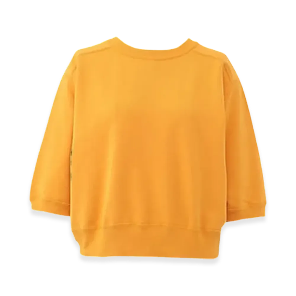 AURALEE Light Flowy Sweat Half Sleeve Pullover "Light Orange"