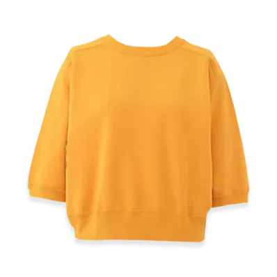 AURALEE Light Flowy Sweat Half Sleeve Pullover "Light Orange"