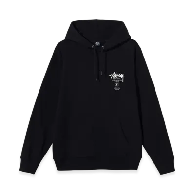 Stussy World Tour Hoodie 2021 "Black"