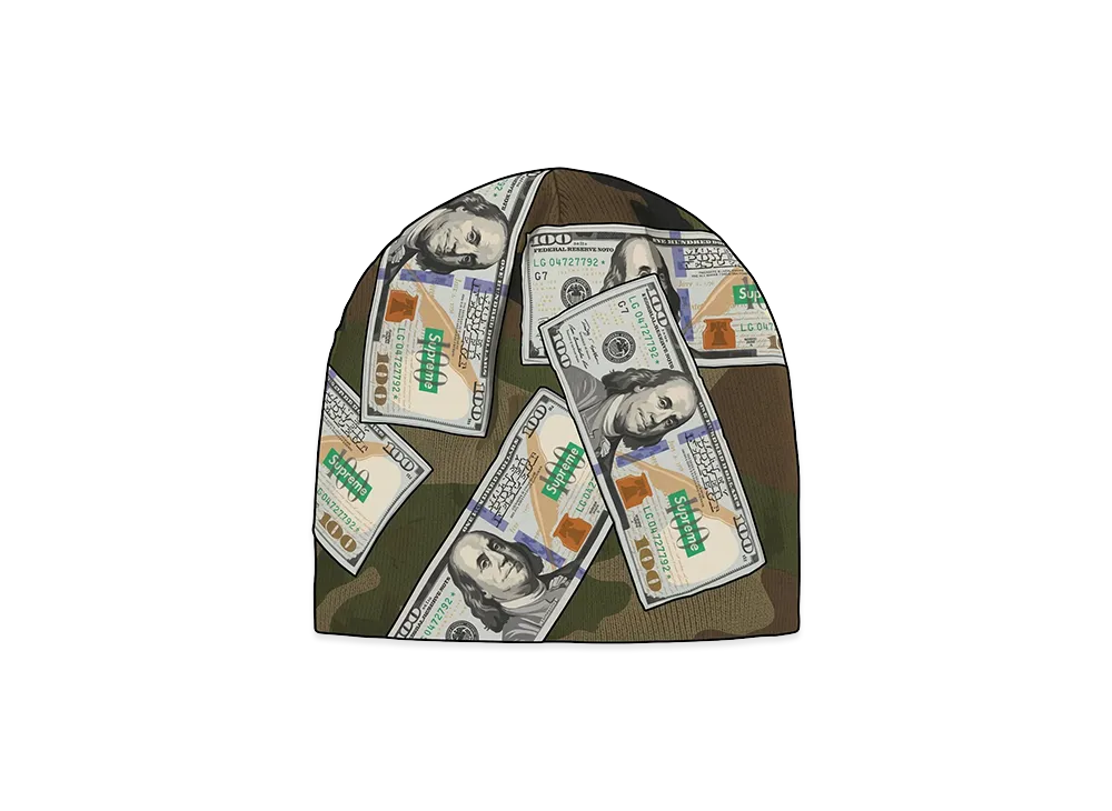 Supreme Money Beanie "Woodland Camo"