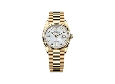 ROLEX Day-Date 36mm Yellow Gold 128238 "White Mother-of-Pearl"