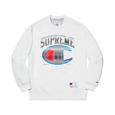 Supreme x Champion Chrome Crewneck "White"