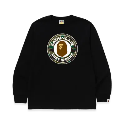 A BATHING APE Busy Works LS Tee "Black/Green"