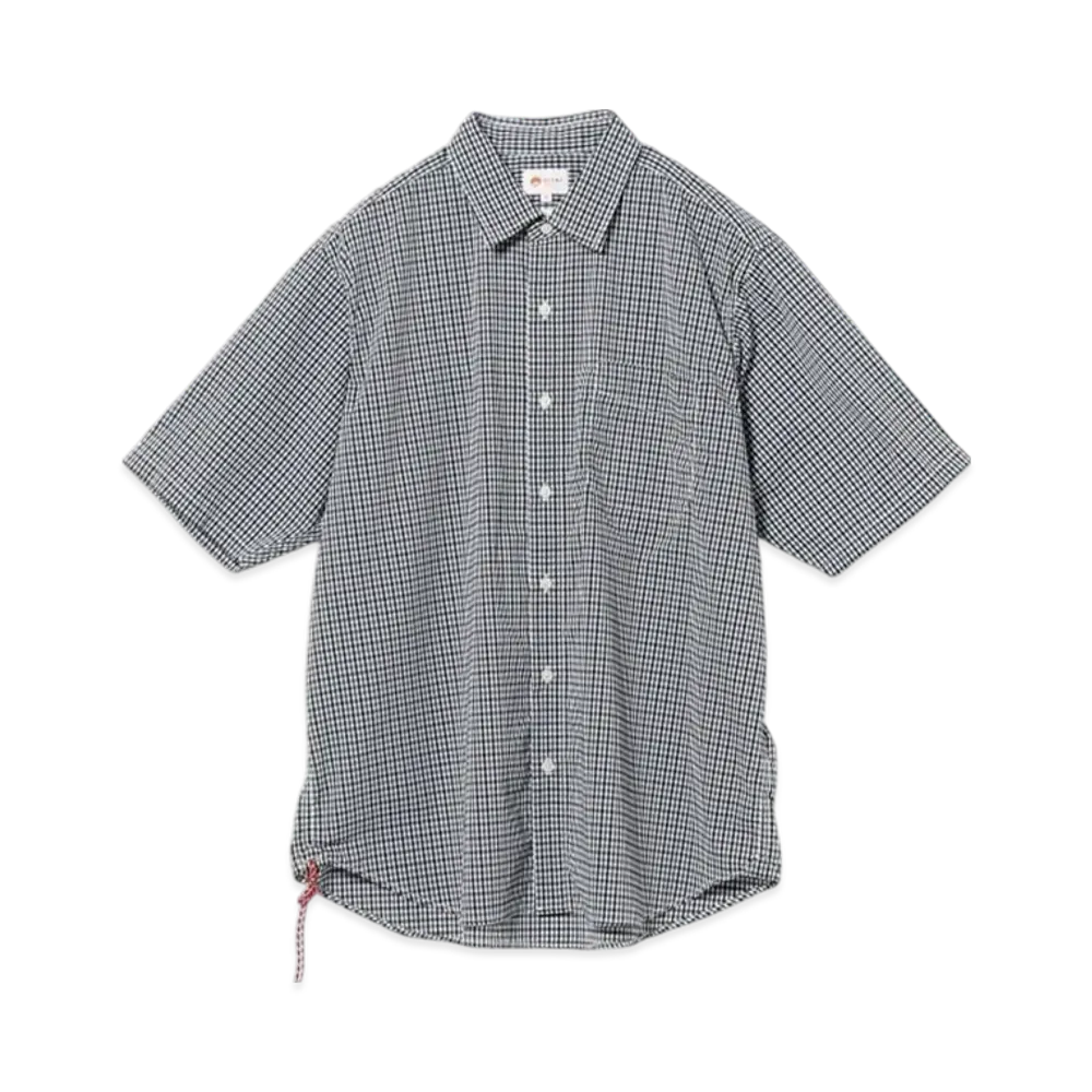 BEAMS Dotair Mesh Check Shirt "Blue"