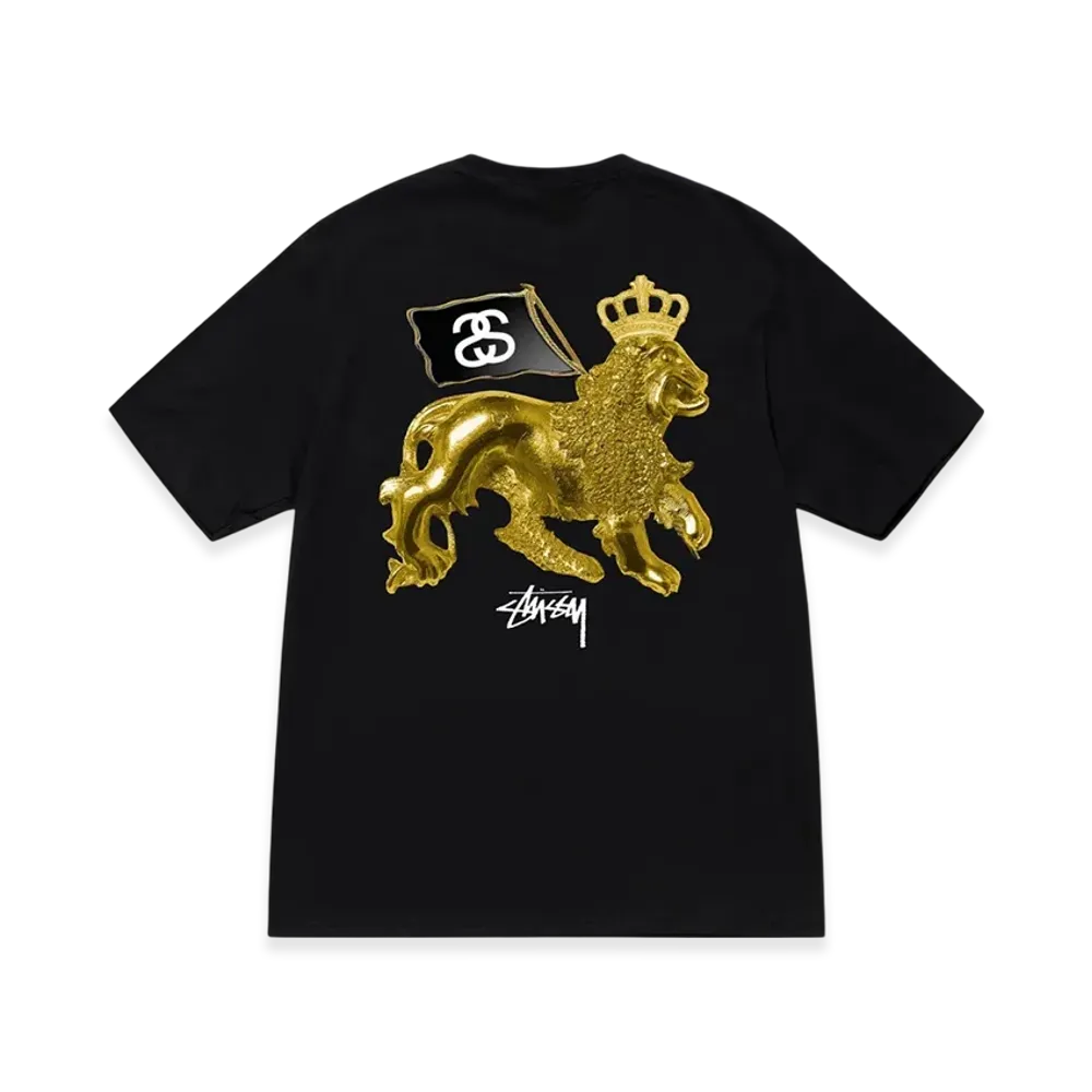 Stussy Gold Lion Tee "Black"