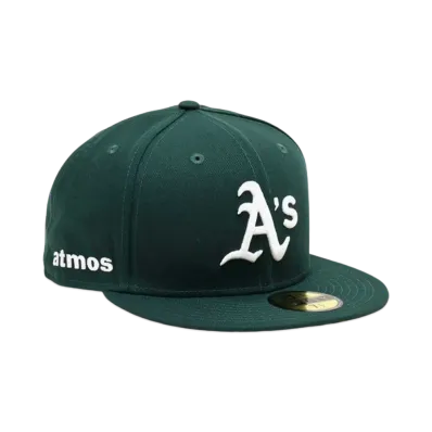 NEW ERA x atmos 59Fifty Oakland Athletics Animal Undervisor "Dark Green"