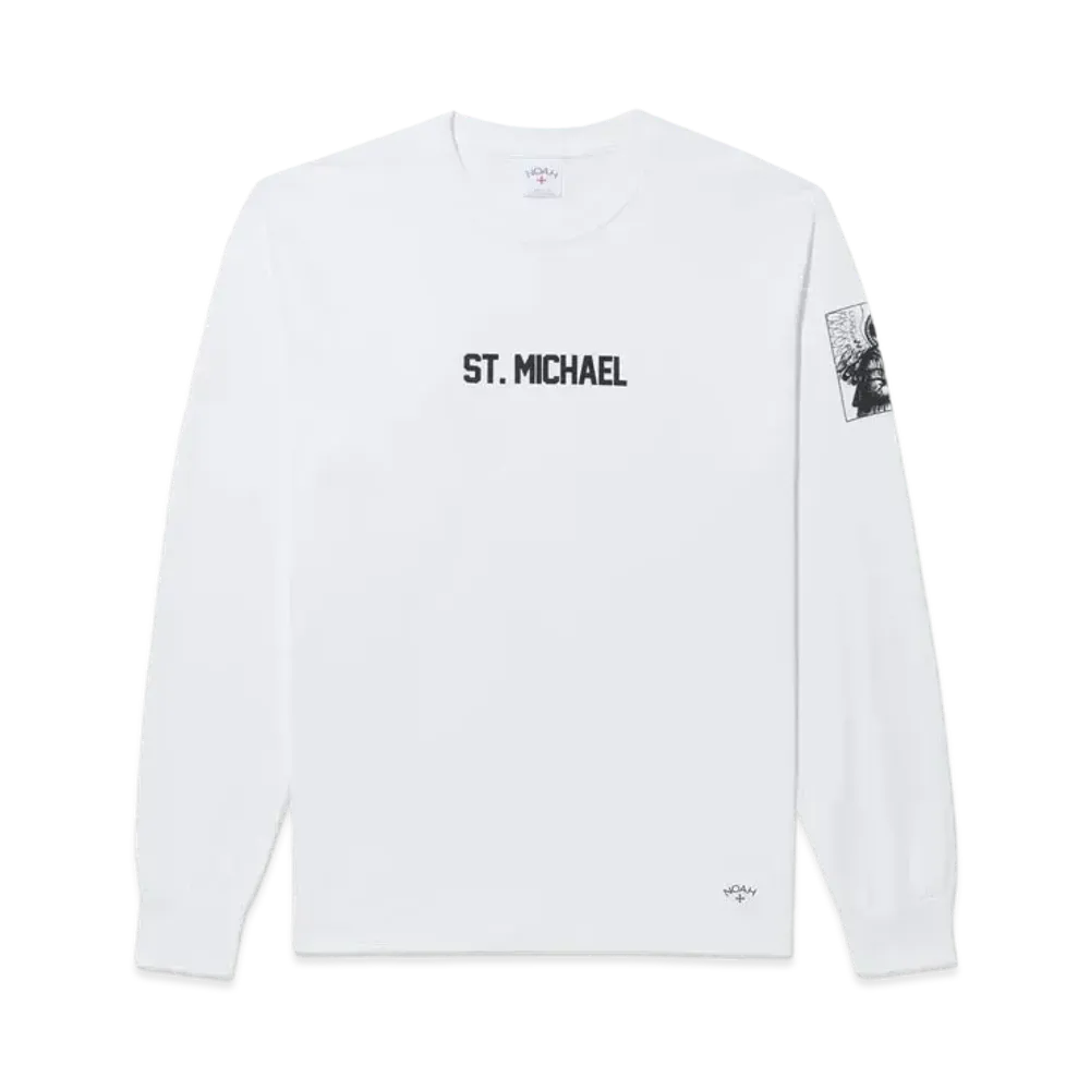 Noah St. Michael Long Sleeve Tee "White"