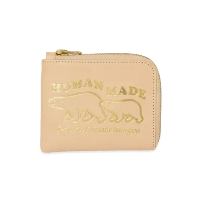HUMAN MADE Leather Zip Wallet "Beige"