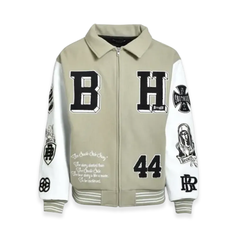 BREATH Bh Patch Stadium Jacket "Beige"