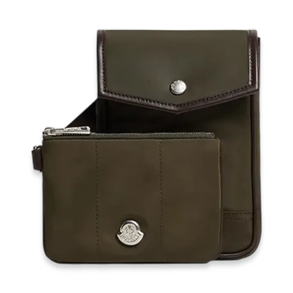 MONCLER Padded Crossbody Bag "Olive Green"