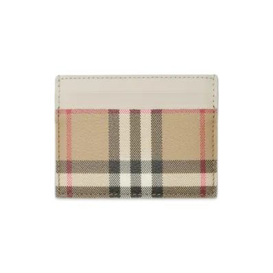 Burberry Women's Check Card Case "Archive Beige/Soap Beige"