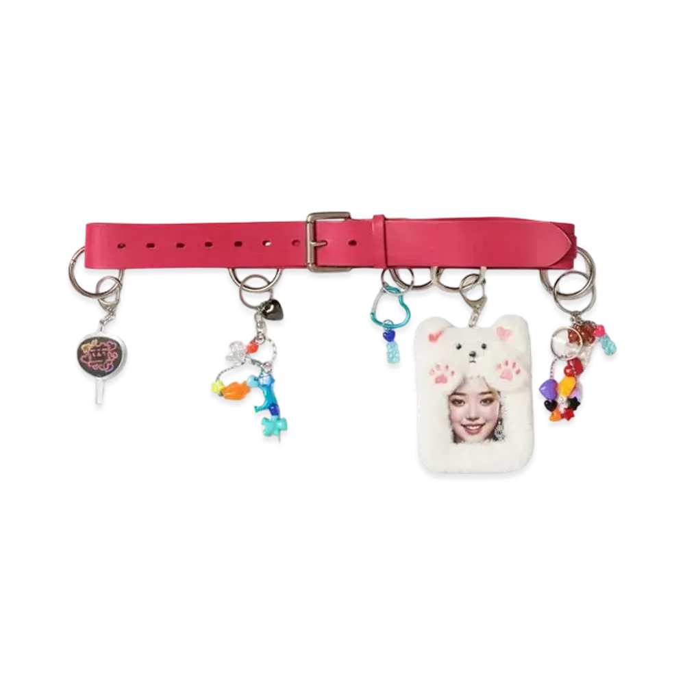 doublet Ita Leather Belt "Pink"