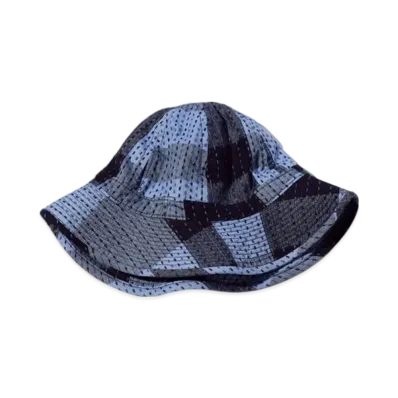 BEAMS Mil Hat SASHIKO Plaid "Indigo"
