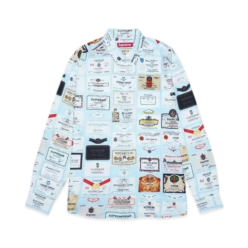 Supreme Label Shirt "Light Blue"